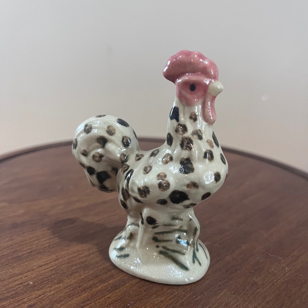 Vtg Beaumont Brothers Pottery‎ BBP Salt Glaze Rooster Figurine Farmhouse Decor